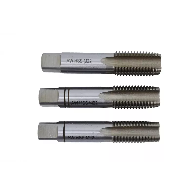 AWTOOLS AW20266 Set da 20 pezzi per filettatura metrica M3-M12 | Kit maschi HSS con chiavi regolabili, calibro per filetti e valigetta