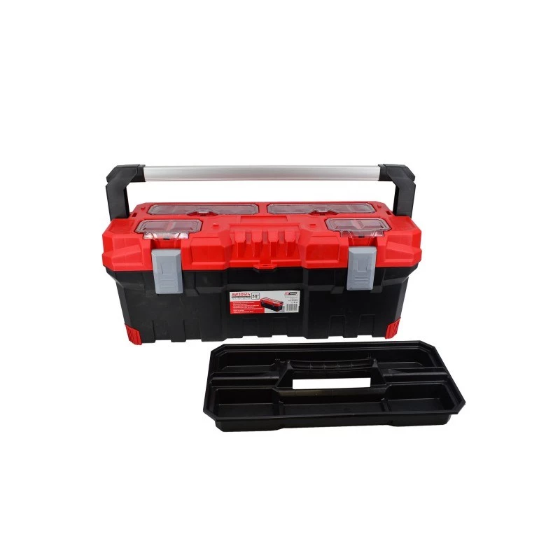 AWTOOLS AW30514 scatola portautensili con 14 scomparti, coperchio trasparente e divisori rimovibili