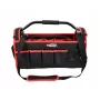 AWTOOLS AW30661 valigetta portautensili, 480 x 250 x 250 mm, polipropilene antiurto, nero con accenti rossi, chiusure in metallo, occhiello per lucchetto, manico pieghevole, 2 organizer nel coperchio
