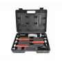 AWTOOLS AW32269BL martello da meccanico 1000 g con manico in fibra di vetro e penna incrociata, nero