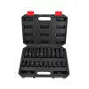 AWTOOLS AW38695BL set di 95 pezzi di chiavi a bussola in cromo-vanadio con cricchetto 1/4 inch, 3/8 inch, 1/2 inch, bussole, bit, chiavi e valigetta in plastica