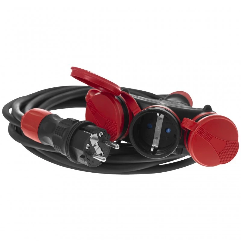 AWTOOLS AW70233 avvolgicavo prolunga 25m 4 prese con protezione contro il surriscaldamento