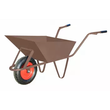 AWTOOLS Carriola da cantiere 85L 1,5mm marrone con copriruota