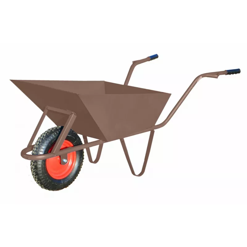AWTOOLS Carriola da cantiere 85L 1,5mm marrone con copriruota