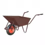 AWTOOLS Carriola da cantiere 85L 1,5mm marrone con copriruota