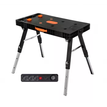 AWTOOLS Banco da lavoro pieghevole 5 in 1 con ciabatta