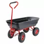 AWTOOLS Carriola da giardino ribaltabile 4 ruote 75L