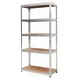 AWTOOLS scaffale 5 ripiani 180x90x40 cm portata 250 kg per ripiano acciaio zincato 5,0 mm