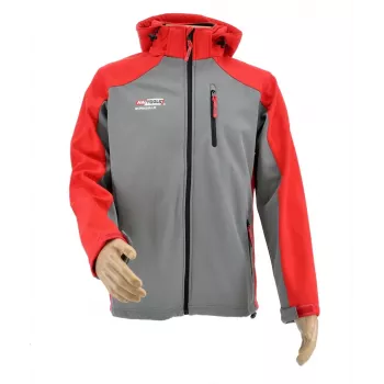 AWTOOLS giacca softshell felpa T4 rosso-grigio taglia S