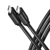 AXAGON BUCM-CM15AB cavo USB-C a USB-C 2.0, 1,5 m, PD 60 W, 3 A, intrecciato – nero