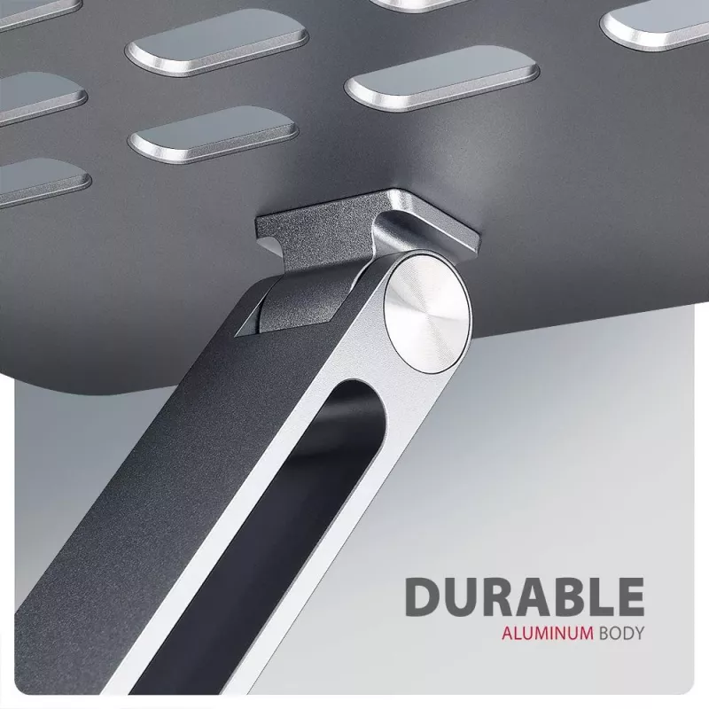 AXAGON STND-LQ supporto in alluminio per notebook da 10-16 pollici, argento