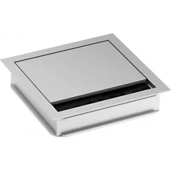 BACHMANN Passacavi quadrato in alluminio, argento anodizzato, 80x80mm, guarnizione a spazzole, a incasso, serie 930 5073741