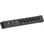 Bachmann CONNECTUS Ciabatta 6 prese con protezione da sovratensione e interruttore, cavo 2m, nero BM005911