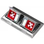 BACHMANN Mini Floor Box 2x3M – Doppia scatola da tavolo e da pavimento per moduli 45x45 mm, coperchio a scomparsa, grigio