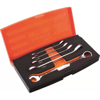 Bahco 1RM/S5 Set di chiavi combinate a cricchetto, 5 pz.