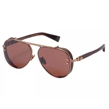 BALMAIN BPS-125E-62 occhiali da sole uomo Pilot gunmetal grigio 62mm