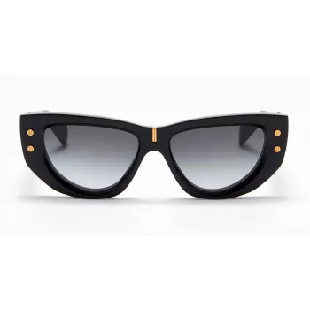 Balmain BPS-151A-55 Occhiali da sole donna nero acetato lenti in policarbonato grigio 55 mm