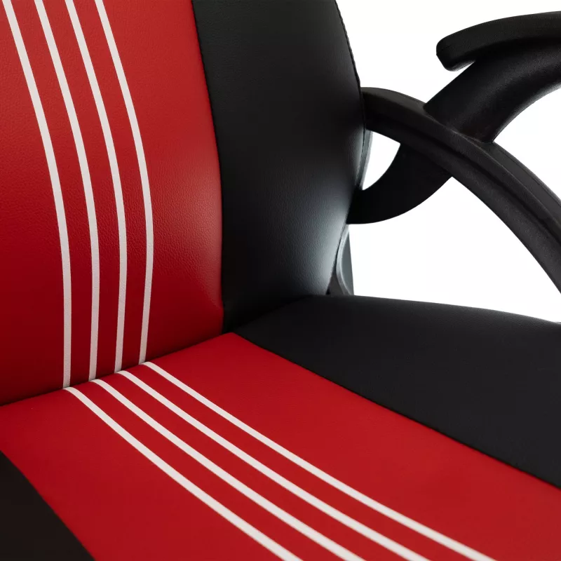 Baracuda ABALONE-B/R sedia gaming nero/rosso – pelle PU ergonomica, braccioli 2D, gas lift classe 4