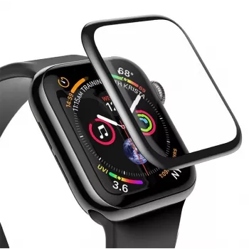Baseus Protezione display in vetro temperato curvo 0,23 mm per Apple Watch 38 mm nero (SGAPWA4-C01)