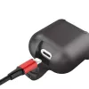 Baseus Apple custodia protettiva in silicone 2in1 e caricabatterie wireless per AirPods nero