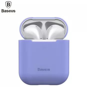 Baseus Apple Silica Series Custodia protettiva in silicone ultra sottile per AirPods 1 / 2 viola