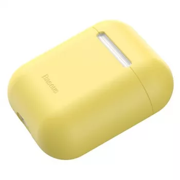 Baseus Apple Silica Series Custodia protettiva in silicone ultra-sottile per AirPods 1/2 giallo