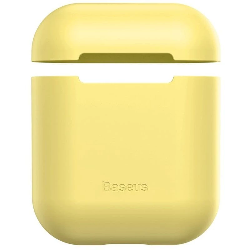 Baseus Apple Silica Series Custodia protettiva in silicone ultra-sottile per AirPods 1/2 giallo