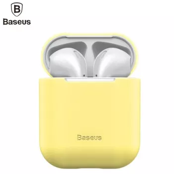 Baseus Apple Silica Series Custodia protettiva in silicone ultra-sottile per AirPods 1/2 giallo