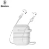 Baseus Custodia protettiva in silicone per Apple AirPods Pro 2 con cinturino magnetico, grigio