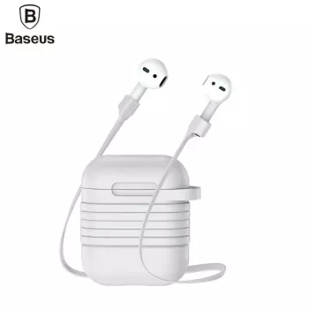 Baseus Custodia protettiva in silicone per Apple AirPods Pro 2 con cinturino magnetico, grigio