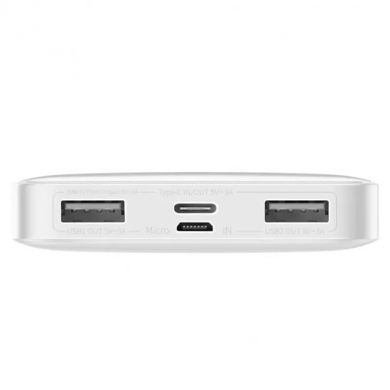 Baseus Bipow Powerbank con display 10000mAh 15W (Overseas Edition) Bianco