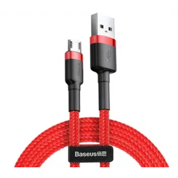 Baseus Cavo Cafule, robusta treccia in nylon, USB / Micro USB QC3.0 2.4A 1M rosso