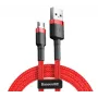Baseus Cavo Cafule, robusta treccia in nylon, USB / Micro USB QC3.0 2.4A 1M rosso