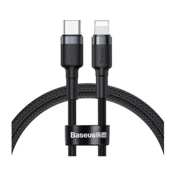 Baseus Cafule cavo in nylon intrecciato USB-C a Lightning PD 18W QC3.0 1m nero