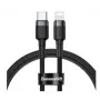 Baseus Cafule cavo in nylon intrecciato USB-C a Lightning PD 18W QC3.0 1m nero