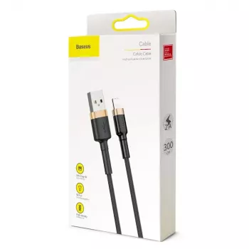 Baseus Cafule cavo Lightning 2A 3m oro/nero (CALKLF-RV1)