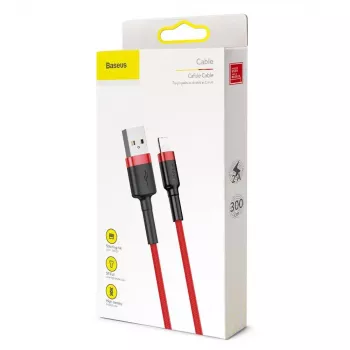 Baseus Cafule cavo Lightning 2A 3m rosso/nero (CALKLF-R09)