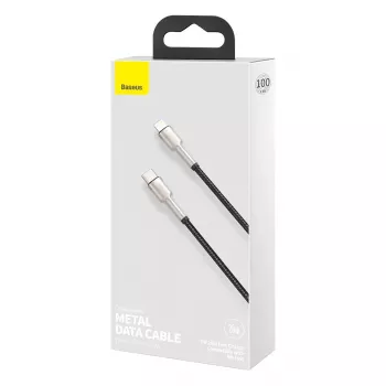 Baseus Cafule Series cavo in metallo USB-C a Lightning PD 20W 1m nero