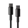 Baseus Tungsten Gold cavo da USB-C a USB-C, 100W, 1 m, nero
