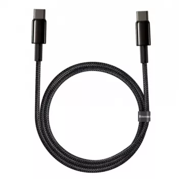 Baseus Tungsten Gold cavo da USB-C a USB-C, 100W, 1 m, nero