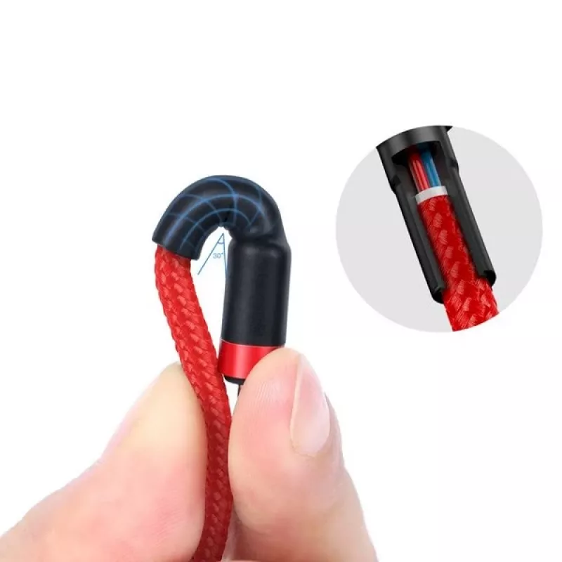 Baseus Cafule Cavo di ricarica flash USB-C a USB-C PD 2.0 60W, 2m, rosso (CATKLF-H09)