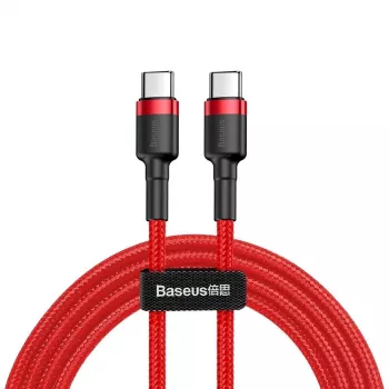Baseus Cafule Cavo di ricarica flash USB-C a USB-C PD 2.0 60W, 2m, rosso (CATKLF-H09)