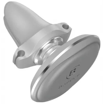 Baseus Supporto Auto Magnetico per Telefono (Bocchetta Aria) 360 Gradi con Clip per Cavo, Argento