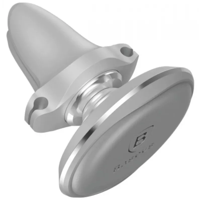 Baseus Supporto Auto Magnetico per Telefono (Bocchetta Aria) 360 Gradi con Clip per Cavo, Argento