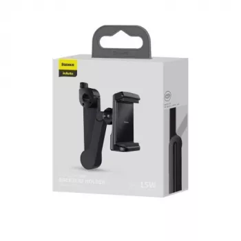 Baseus Supporto auto con ricarica wireless Energy Storage porta telefono per sedile posteriore 15W nero (WXHZ-01)