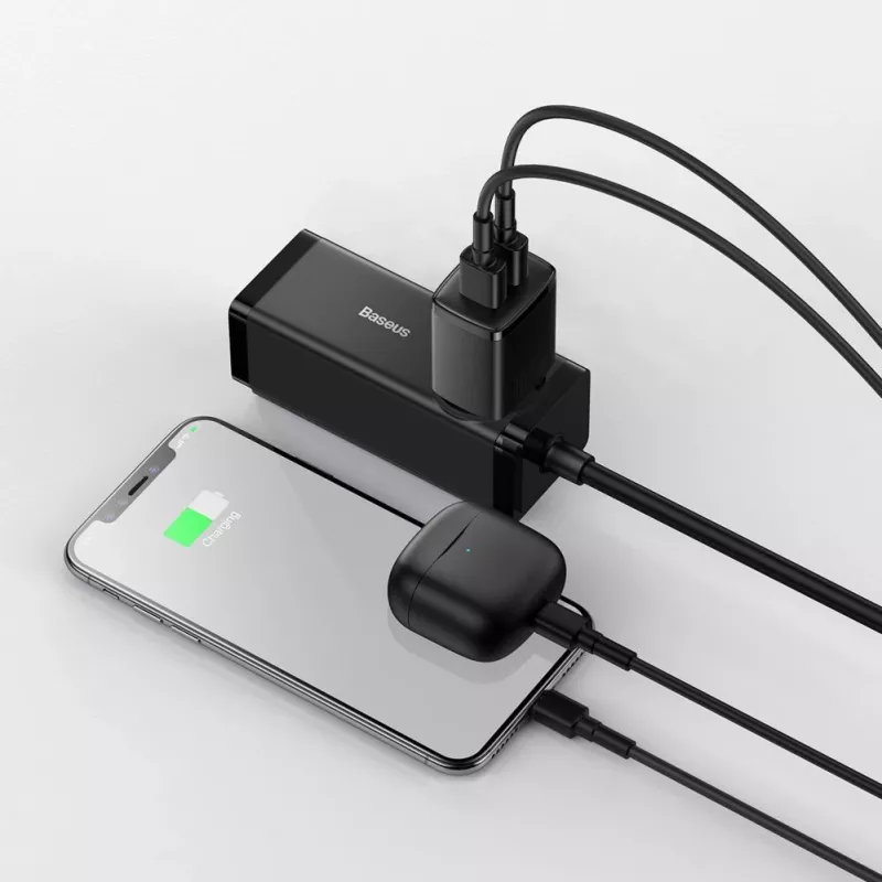 Baseus Compact Charger 2x USB 10.5W nero
