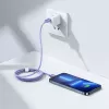 Baseus Serie Crystal Shine Cavo dati e ricarica rapida USB-C a Lightning 20W 1,2m viola (CAJY000205)