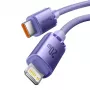 Baseus Serie Crystal Shine Cavo dati e ricarica rapida USB-C a Lightning 20W 1,2m viola (CAJY000205)