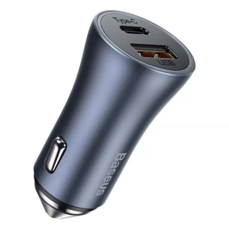 Baseus Caricabatterie da Auto Golden Contactor Pro 40W USB-A USB-C QC4.0+ PD SCP Grigio