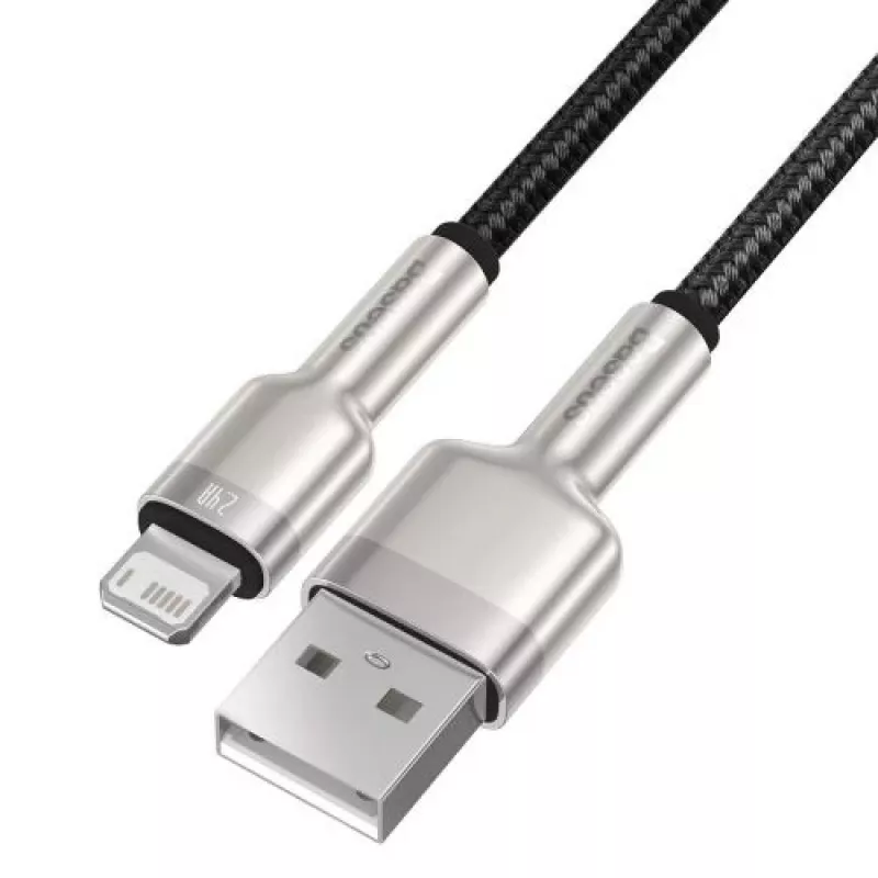 Baseus Cavo Dati Lightning Cafule Series in Metallo 2.4A 0.25m Nero